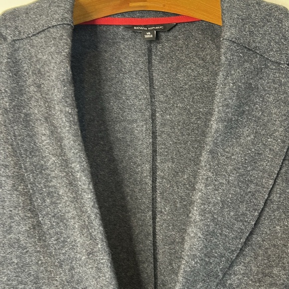 Banana Republic Grey Wool Blend Single Button Stretch Blazer SZ 10. - Picture 3 of 8
